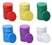 Shapenty 6 Colors Small Plastic Learning Counters Disks Bingo Chip Counting Discs Markers for Math Practice and Poker Chips Game Tokens with Storage Box,120PCS (25mm / 1Inch)