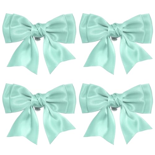 Clips de chaussures à nœud papillon bleu menthe amovibles pour accessoire de mariage et fête