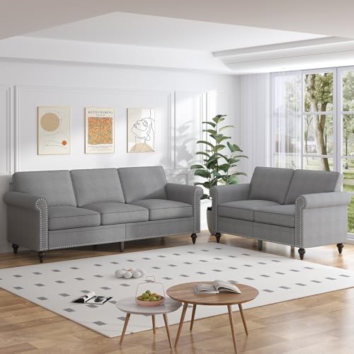 MUZZ 2PCS Sofa Set for Living Room, 5 Seat Modern
