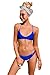 Cupshe Fashion Women's Solid Color Net Knitting Padding Bikini Set (L)