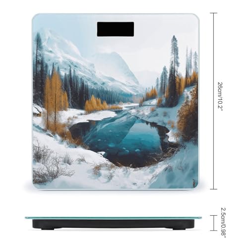 Báscula digital de baño con diseño Winter Mountains miniatura 2