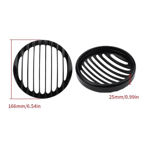 Phare Moto Protégé Grâce à la Grille de Phare 5.75 Pouces Rétro Custom