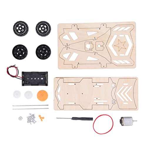 Kits de Modelos de automóviles de Madera, Rompecabezas de construcción de automóviles de Carreras con tracción en Las 4 Ruedas, experimentos científicos DIY, Juguetes educativos
