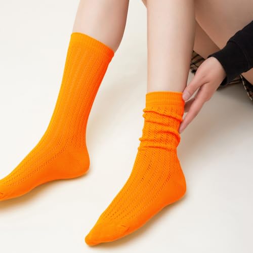 Image of Women's Mesh Sheer Lace Cotton Crew Socks Pack Of 3