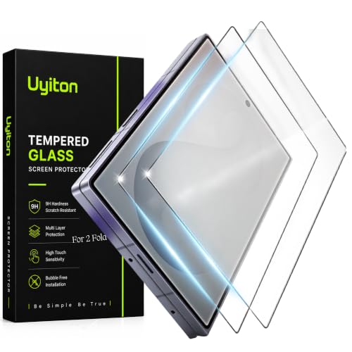 Image of Uyiton - [ Pack of 2 Tempered Glass Screen Protector For Samsung Z Fold 8 (Wide) | HD Smasung Z Fold 8 Glass Guard Protector - HD /Easy Installation Kit