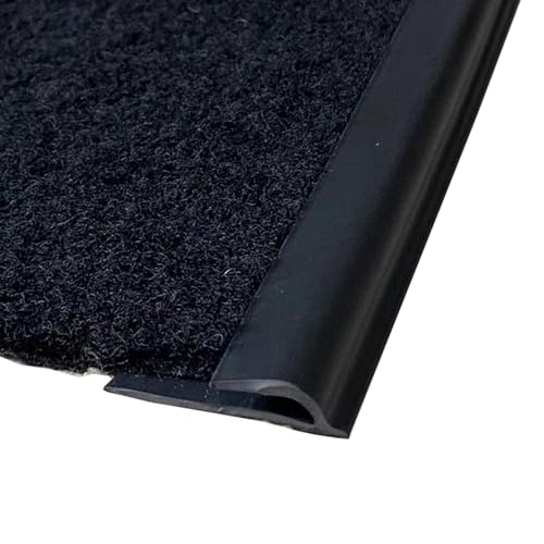 Carpet to Wood Carpet Edge Trim, Extra Long Floor Transition Strips Self-Adhesive, Fixed Rug Carpet Edge Binding/Flooring Edge Protector(Black,Length-2m(6.5ft))