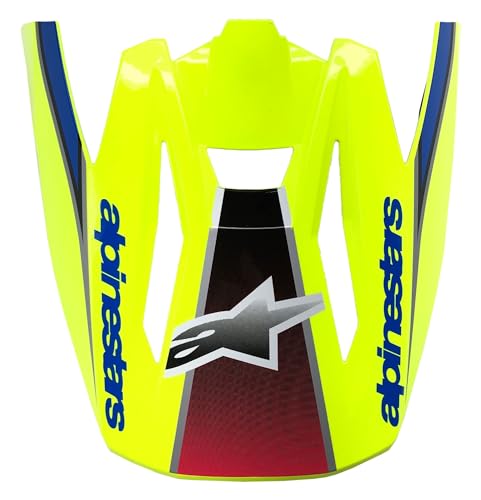 Alpinestars 8986723-5579-OS: S-M5 Visor Sail Ylw Fluo/Enamel Blue Silv G