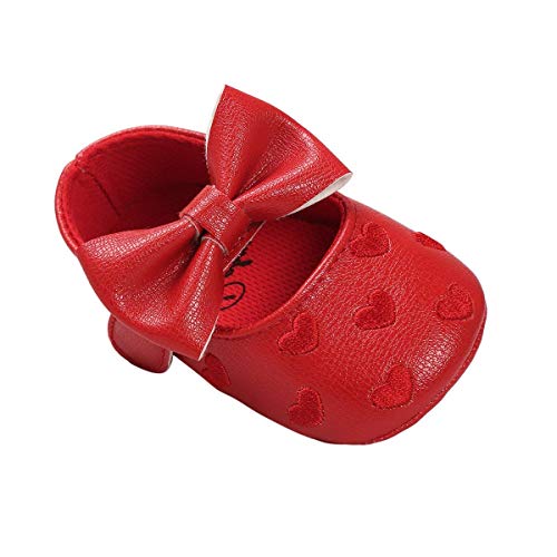 Caomoa Zapatos de niña pequeña size 11cm (Red)