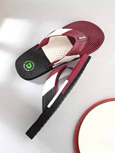 Image of DOCTOR HEALTH SUPER SOFT Men's & Boys Anti-Skid Flip Flops with Acupressure Massage Footbed | Lightweight | Soft | Doctor-Recommended Slipper for Pain Relief | All Day Wear Acupressure Doctor Slipper