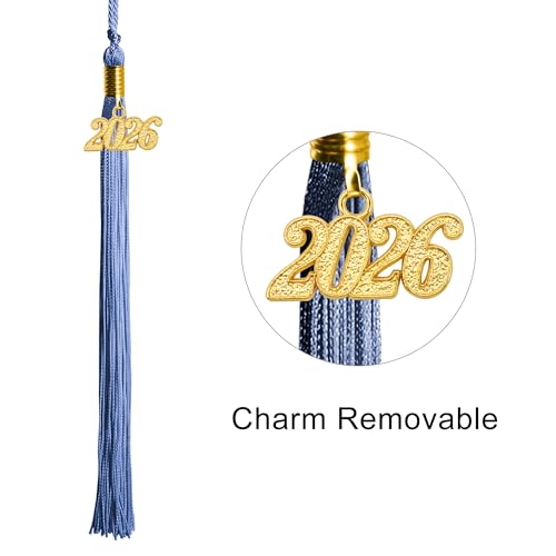 Image of GraduationMall Single&Multiple Color Graduation Tassel with 2026 Year Charm 9 inch