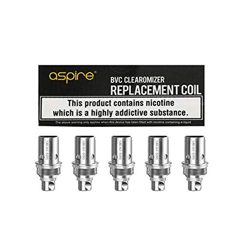 Aspire BVC coils 1.6 ohm (5 pcs) for K1 K2 CE5 CE5-S ET Vivi Nova Mini Vivi Nova Maxi Mini E-Pen atomiser Stealth K Lite Kit-Nicotine Free