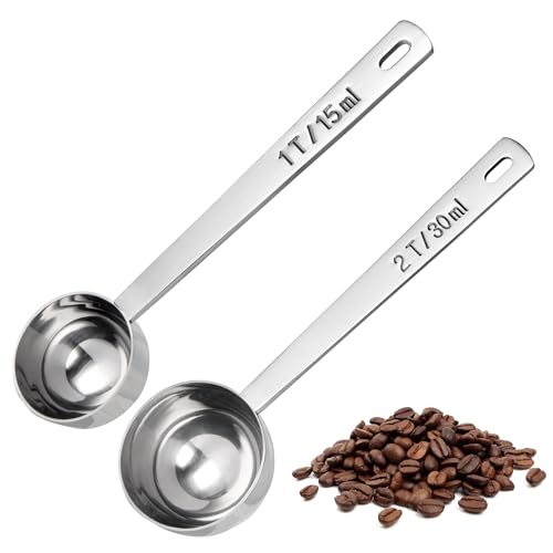 U-Taste Coffee Scoop 1&2 Tablespoon, 4.3in Long Handle Tbsp Measuring Spoon