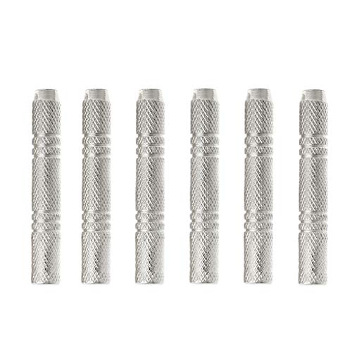 FEIlei Darts, 6 Pieces Dart Barrel for Nylon/Steel Darts Tip Dart Accessories 47mm 12g 2BA Thread-Silver