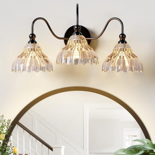 camuucci 3-Light Bathroom Vanity Lights (Black)