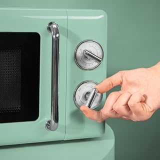 Cecotec Forno a microonde meccanico da 20 litri Proclean 3010 Retro Green. 700 W in 6 livelli, timer fino a 30 minuti, modalità sbrinamento, design vintage in verde, finiture in acciaio