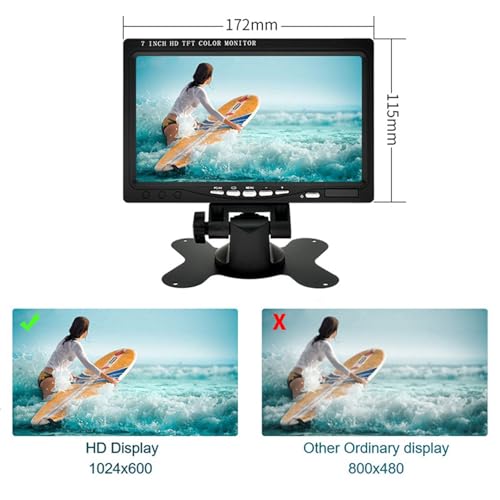 Monitor de visión trasera de 7 pulgadas para coche: viaja tranquilo en tus rutas y acampadas 3