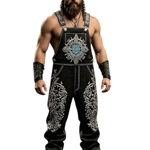 Peto para hombre Yggdrasil mono de trabajo vintage vikingo con tirantes ajustables Valhalla