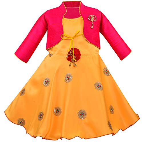 Image of Wish Karo Baby Girls Frock Dress with Jacket-(fe2911)