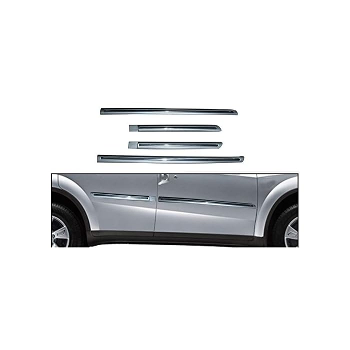 Buy CARMAX Grey with Silver Chrome Line Strip in Middle Car Side