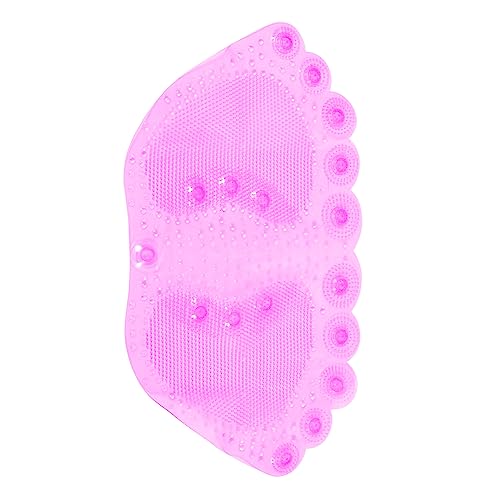 Unomor 1Pc Skid Massage Bath Mat Flexible Non Slip Cushion with Suction Cups for Bathroom Safety Foot Pad for Shower Bathing and Commode Use Soft and Design