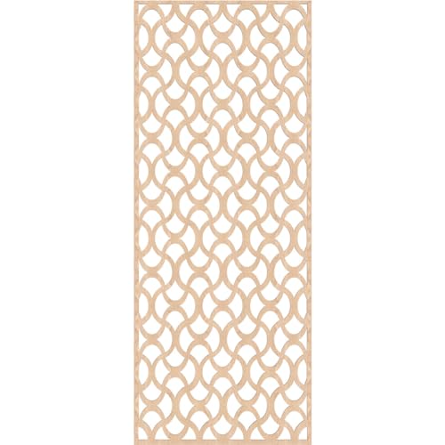 Image of 27 3 /8 inchW x 69 3 /8 inchH x 1 /4 inchT Resort Decorative Fretwork Wood Wall Panels, Red Oak