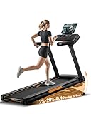 UMAY Fitness Treadmill with 20% Auto Incline,400LB Capacity,4.0HP & 9.5 MPH Speed,Foldable 55