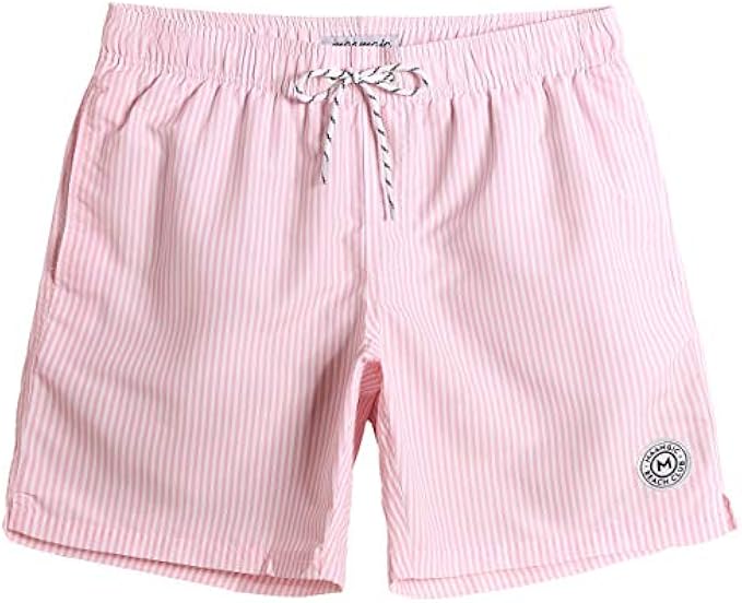 maamgic Mens Slim Fit Quick Dry Swim Shorts Swim Trunks Mens Bathing Suits with Mesh Lining