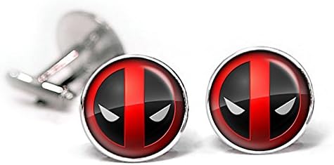 SharedImaginationDeadpool Cufflinks, X-Men Tie Clip, Avengers Tie Tack, Marvel Jewelry, Link, Groomsmen Gift Wedding Party Gifts Father's