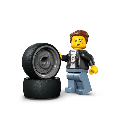 Image of LEGO City Hot Rod Race Car Toy - Classic Car Building Kit with Driver Minifigure - 60485