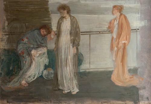 Impression sur toile haut de gamme étude de figures drapées Whistler 60x90cm