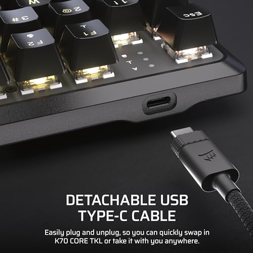 K70 CORE TKL RGB Tenkeyless Tastiera meccanica da gioco – Switch lineari MLX Red V2 Lineari Pre-lubrificato – Doppio strato di riduzione del rumore – Copritasti ABS a doppio colpo – - Tastiera gaming - Immagine 7
