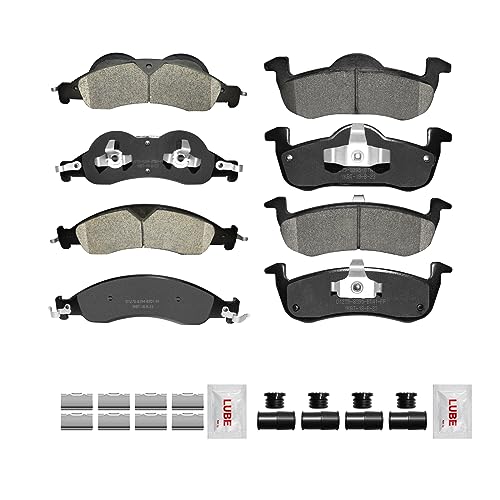 Fraxle Front and Rear Ceramic Brake Pads Set with Hardware