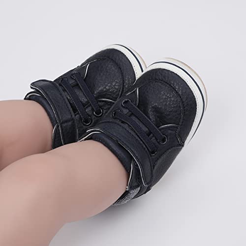 Image of E-FAK Baby Shoes Boys Girls Infant Sneakers Non-Slip Rubber Sole Toddler Crib First Walker Shoes