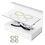 budiniao Kit de pulseras permanentes para parejas, ideal para San Valentín de verano. 1 negra, 1 oro rosa, Plata Oro, Longitud la cadena 23cm