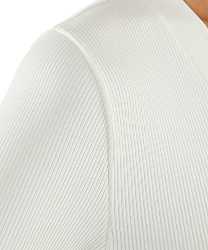 Chaqueta envolvente mujer color blanco roto chaqueta punto cruzada cómoda FALKE 37913