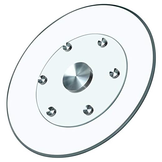 12Mm Tempered Glass Lazy Susan Turntable Round Tabletop Rotating Serving Tray with Silent Bearings - Suitable for Family Dinners and Banquets 33 Inch /85 cm (35 Inch/90 cm)
