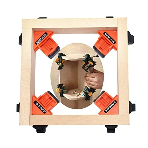 SWMIUSK 90 Degree Right Angle Clamp Adjustable Swing Corner Clamp,Clip Holding Corners for Welding,Wood-Working,Drilling,Making Cabinets,Boxes, Drawers,Picture Framing,Crafting Projects