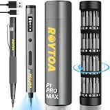 Mini Electric Screwdriver Set 3.7V, Precision Electric Screwdriver Cordless 80-in-1, 4 Torque Settings, 60 S2 Metal Bits, Magnetic Storage, Repair Tool for Electronics Watch Laptop Clocks Cameras