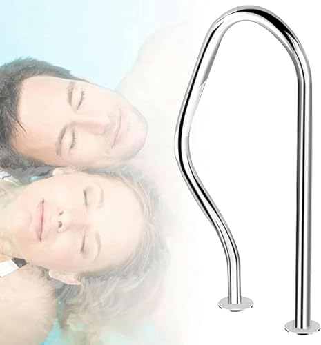 Pasamanos de seguridad para piscina, pasamanos de seguridad para piscina, pasamanos de seguridad para piscina, acero inoxidable 304, seguro y antideslizante, color plateado
