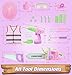 WishaLife Kids Tool Set for Girls - Toddler Tool Set with Toy Chainsaw, Drill, Pretend Play Construction Tools Toy Gift for Kids Age 3 4 5 6 7