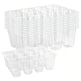 XCRPRT Bandejas reutilizables de 120 celdas, mini propagador, juego de cultivo de invernadero, bandejas de cultivo para plantas, invernadero, bandejas de plástico