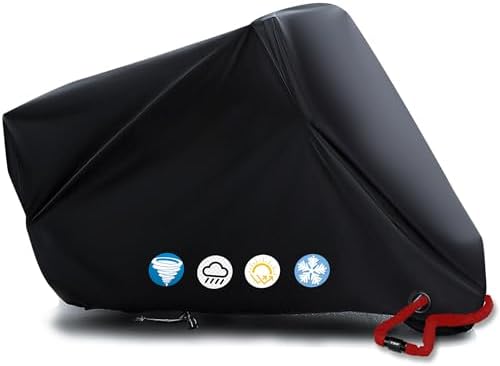 DEVIENG Motorcycle Cover, All Season Universal Waterproof Outdoor...