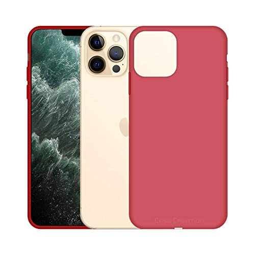 Image of Case Creation Liquid TPU Silicone Cover for iPhone 13 Pro Max Soft Case,Anti-Dirty Slim Case Matte Candy TPU Raised Bezel (Splash of Color) Back Case Cover for Apple iPhone 13 Pro Max -Wine Red