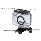 YUEHISY Etui Nurkowy 196ft, Ochronna Podwodna Skorupa Obudowa z Szybkim Wydaniem Mocowania dla Go 3 & Go 3s Camera do Surfowania w Pływaniu Nurkowym (Bez filtra)
