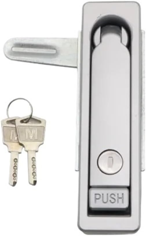 Pressing and Rotating Zinc Alloy Flat Lock for Electrical Cabinets Machines Boxes 1Pcs(Black)