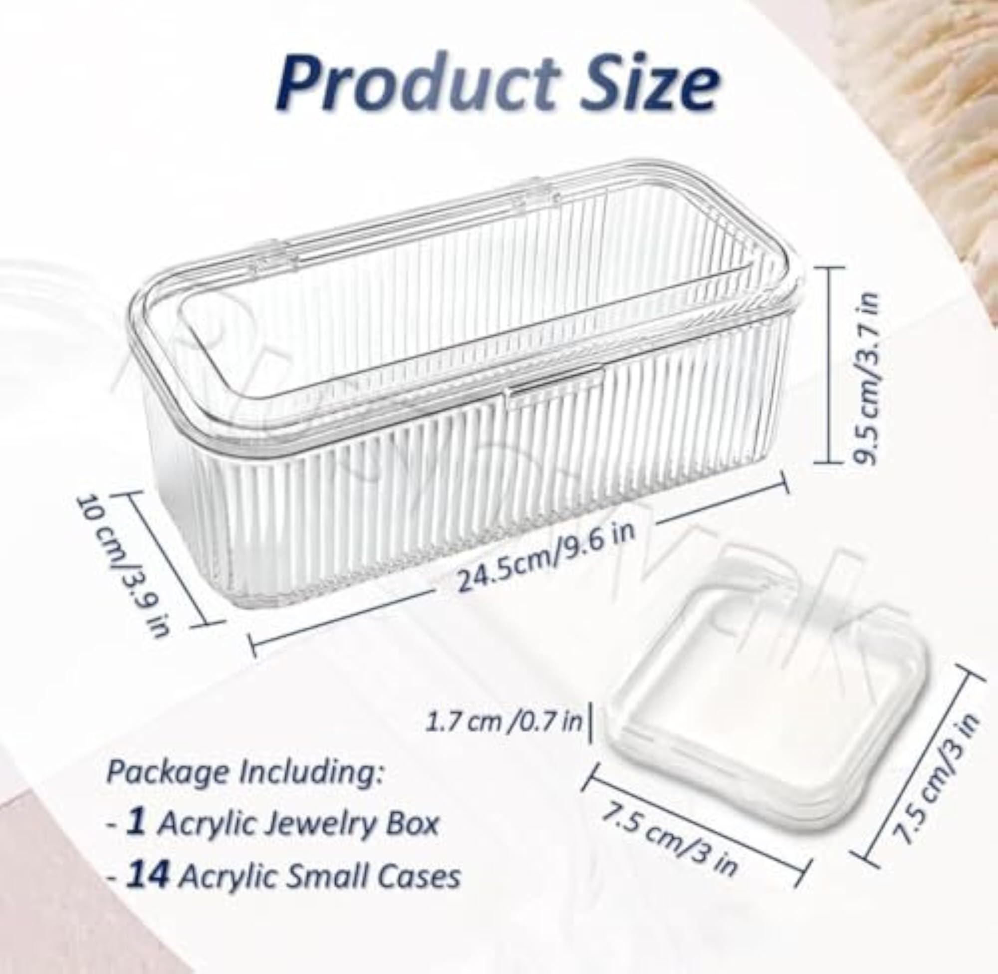 Luxury Clear Acrylic Jewelry Organizer Box, Elegant Storage