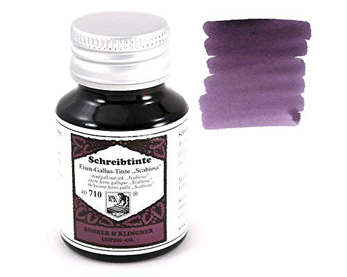 Rohrer & Klingner - 50ml Bottle Fountain Pen Ink Set - 3X Bottles - Salix, Alt-Goldgrun, Scabiosa by Rohrer & Klingner - Image 3