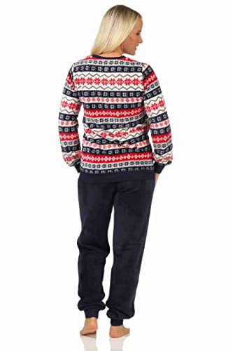 Toller-Damen-Schlafanzug-Pyjama-Langarm-im-Norwegerlook-aus-Coralfleece-202-201-267-959