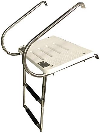 Marine Boat UNIV. Swim Platform Under Mount Telescopic Ladder 2 Step in/Outboard