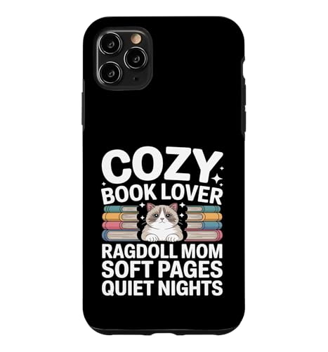 Cozy Book Lover Ragdoll Mom �\�t�g�y�[�W �Â��Ȗ� �X�}�z�P�[�X iPhone 11 Pro Max �p